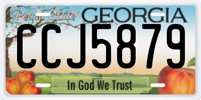 GA license plate CCJ5879