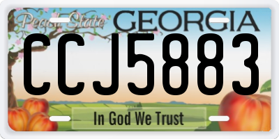 GA license plate CCJ5883