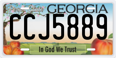 GA license plate CCJ5889