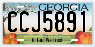 GA license plate CCJ5891