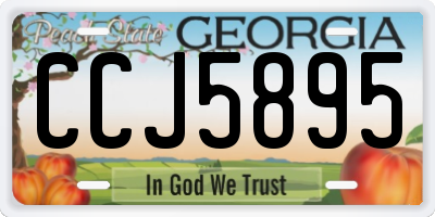GA license plate CCJ5895