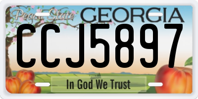 GA license plate CCJ5897