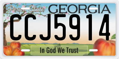 GA license plate CCJ5914