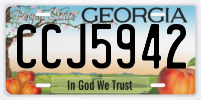 GA license plate CCJ5942