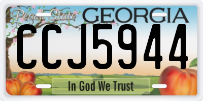 GA license plate CCJ5944