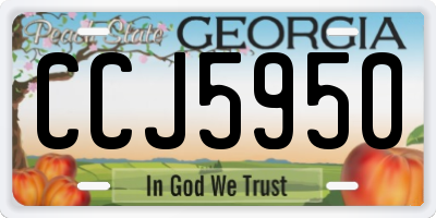 GA license plate CCJ5950