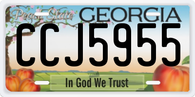 GA license plate CCJ5955