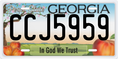 GA license plate CCJ5959