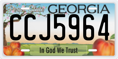 GA license plate CCJ5964