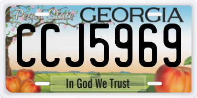 GA license plate CCJ5969
