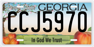 GA license plate CCJ5970