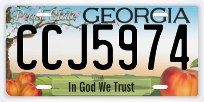 GA license plate CCJ5974