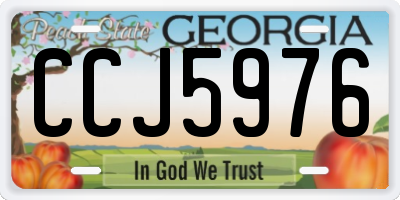 GA license plate CCJ5976