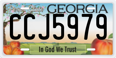 GA license plate CCJ5979