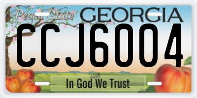 GA license plate CCJ6004