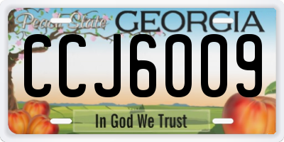 GA license plate CCJ6009