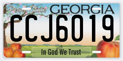 GA license plate CCJ6019