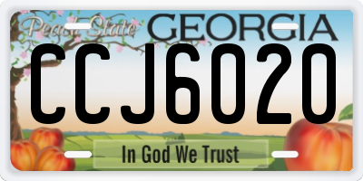 GA license plate CCJ6020