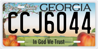 GA license plate CCJ6044
