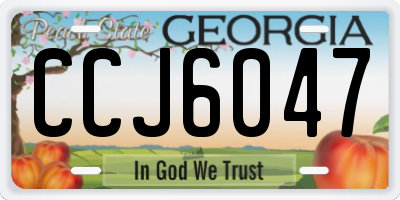 GA license plate CCJ6047