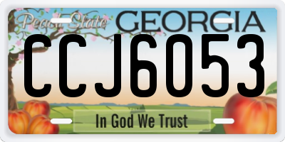 GA license plate CCJ6053