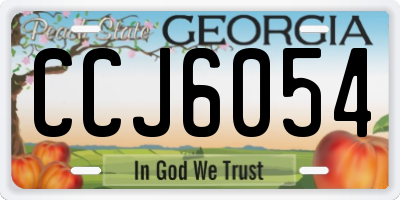 GA license plate CCJ6054