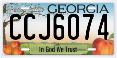 GA license plate CCJ6074