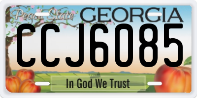 GA license plate CCJ6085