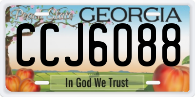 GA license plate CCJ6088