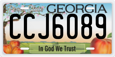 GA license plate CCJ6089