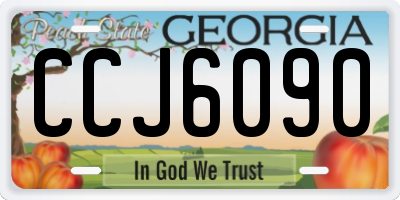 GA license plate CCJ6090