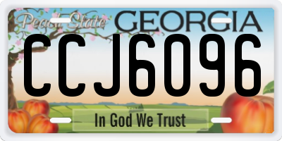 GA license plate CCJ6096