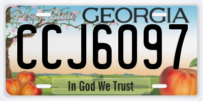 GA license plate CCJ6097