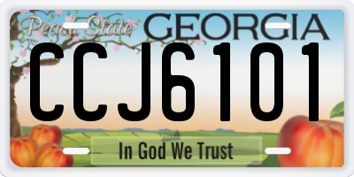 GA license plate CCJ6101