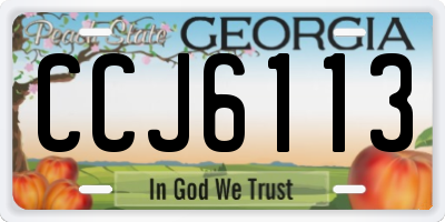 GA license plate CCJ6113