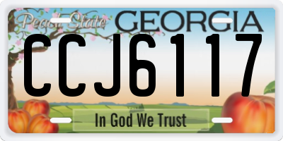 GA license plate CCJ6117