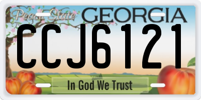 GA license plate CCJ6121