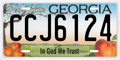 GA license plate CCJ6124