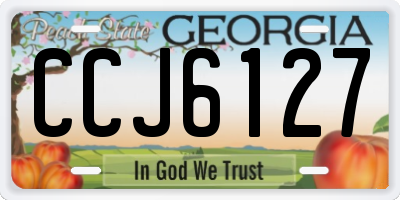 GA license plate CCJ6127