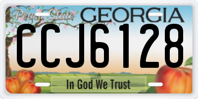 GA license plate CCJ6128