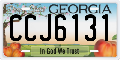 GA license plate CCJ6131