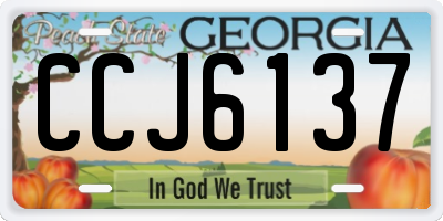 GA license plate CCJ6137