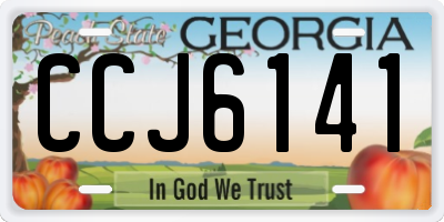 GA license plate CCJ6141