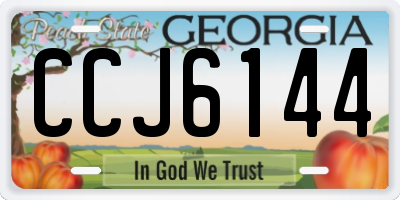 GA license plate CCJ6144