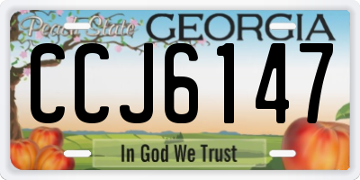 GA license plate CCJ6147