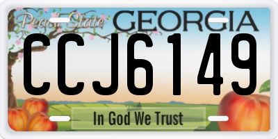 GA license plate CCJ6149