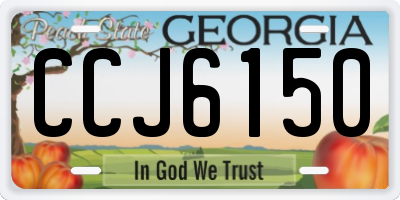 GA license plate CCJ6150