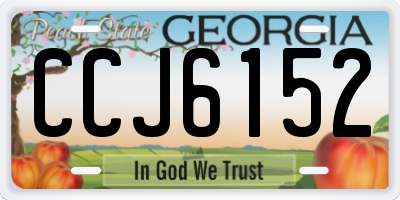 GA license plate CCJ6152