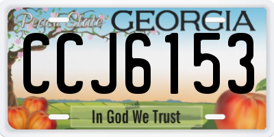 GA license plate CCJ6153