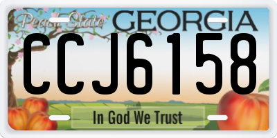 GA license plate CCJ6158